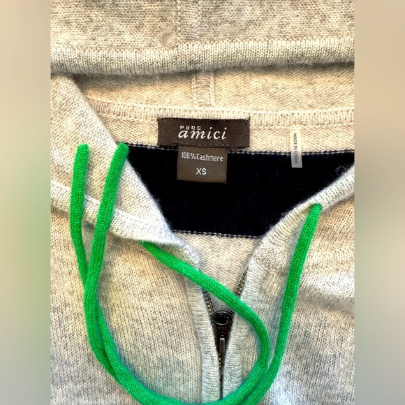 Pure Amici 100% Cashmere Zip Up Hoodie - Sz XS - Picture 3 of 4